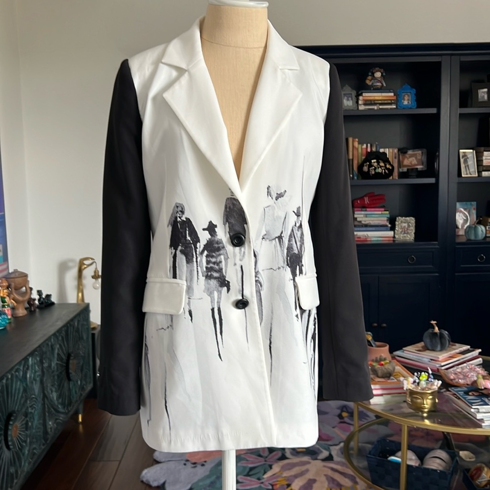 Say off white and black fashion blazer size 36